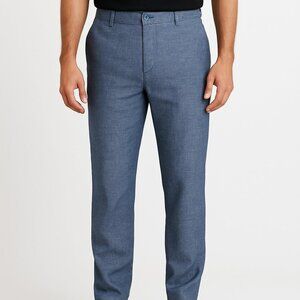 Saks Fifth Avenue Men’s Blue Linen Blend Pants Size 32 NWT